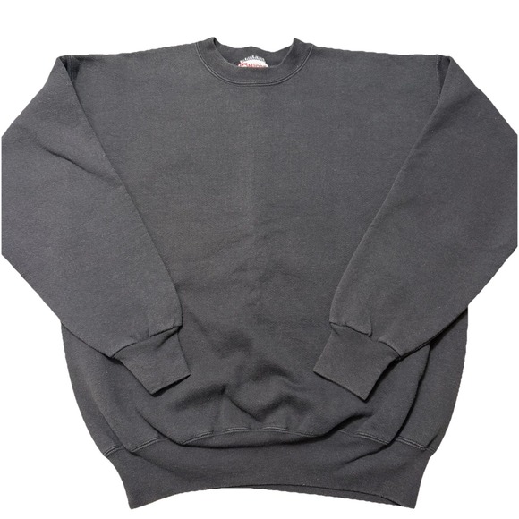 Hanes Other - Vintage Blank Hanes Premium Weight Sweatshirt Black Mens L USA Faded